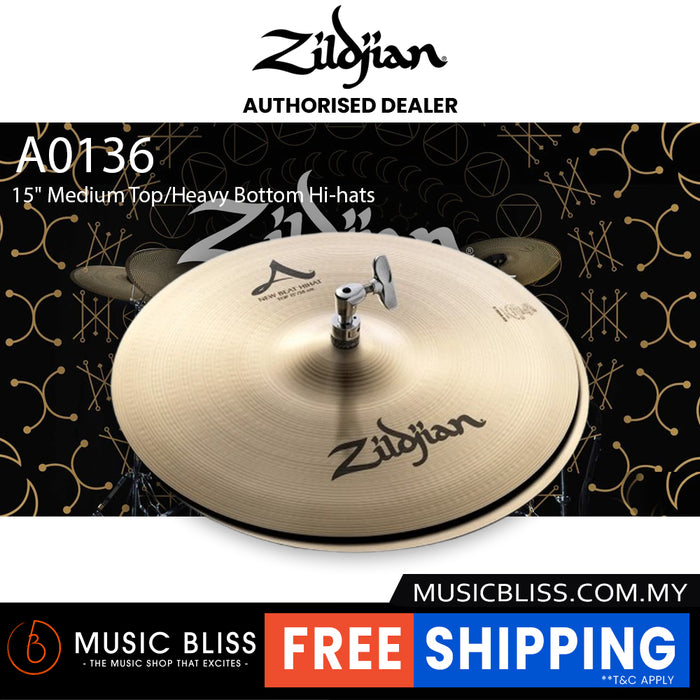 Zildjian 15" A Zildjian New Beat Hi-Hat Cymbals - Pair