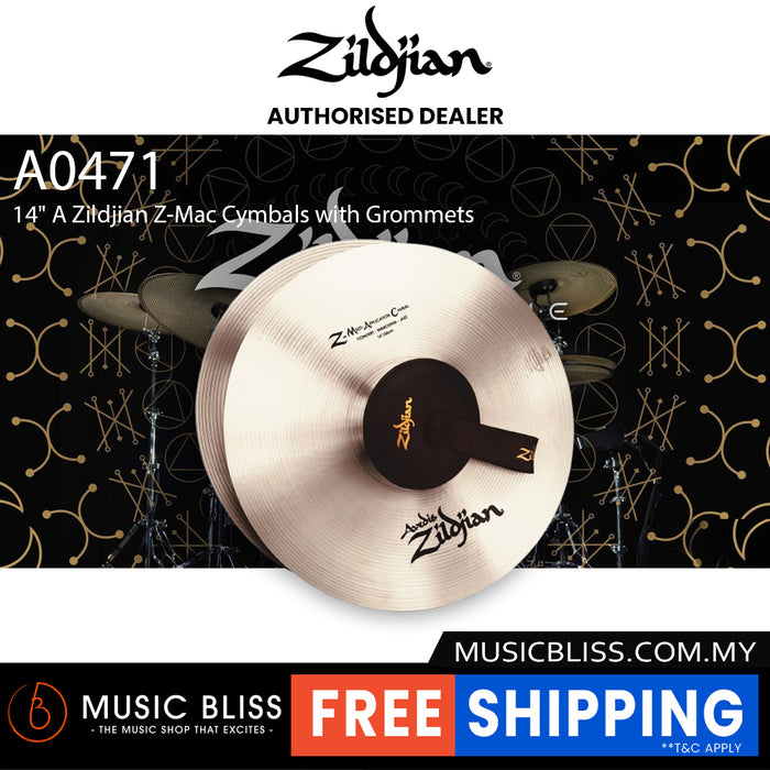 Zildjian 14" A Zildjian Z-Mac Cymbals with Grommets - Pair