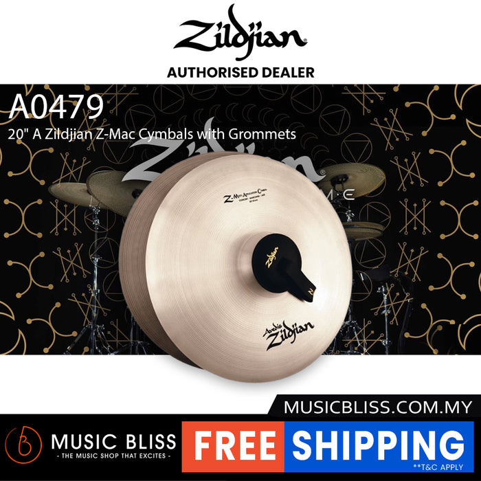 Zildjian 20" A Zildjian Z-Mac Cymbals with Grommets - Pair