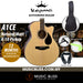 KEPMA A1CE Grand Auditorium Acoustic Guitar with K-10 Pickup - Natural Matt - Music Bliss Malaysia