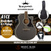 KEPMA A1CE Grand Auditorium Acoustic Guitar with K-1 Pickup - Black Matt - Music Bliss Malaysia