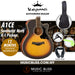KEPMA A1CE Grand Auditorium Acoustic Guitar with K-1 Pickup - Sunburst Matt - Music Bliss Malaysia