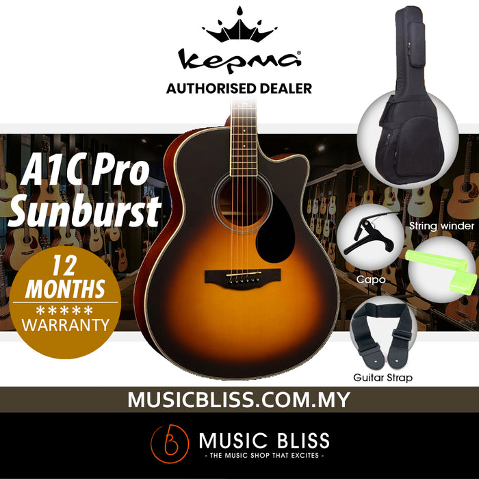 Kepma A1CPRO 41" Grand Auditorium Acoustic Guitar - Sunburst