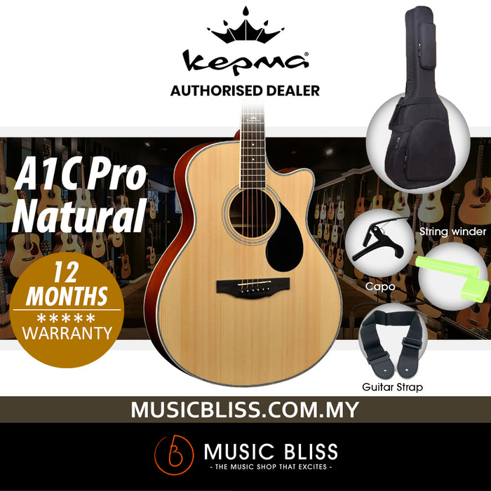 Kepma A1CPRO 41" Grand Auditorium Acoustic Guitar - Natural