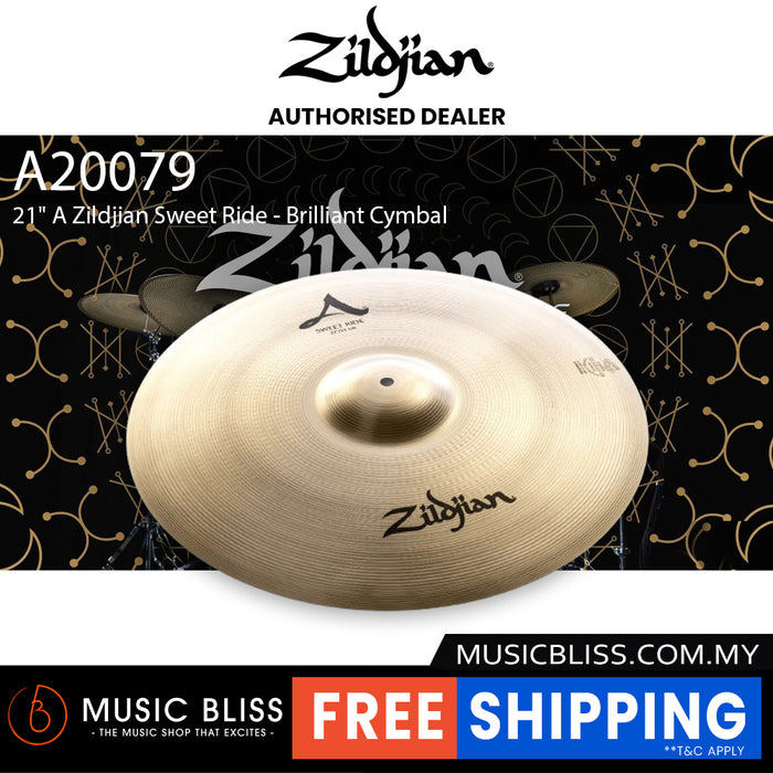 Zildjian 21" A Zildjian Sweet Ride - Brilliant Cymbal