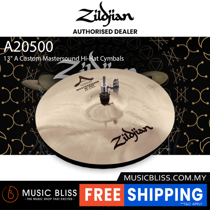 Zildjian 13" A Custom Mastersound Hi-Hat Cymbals - Pair