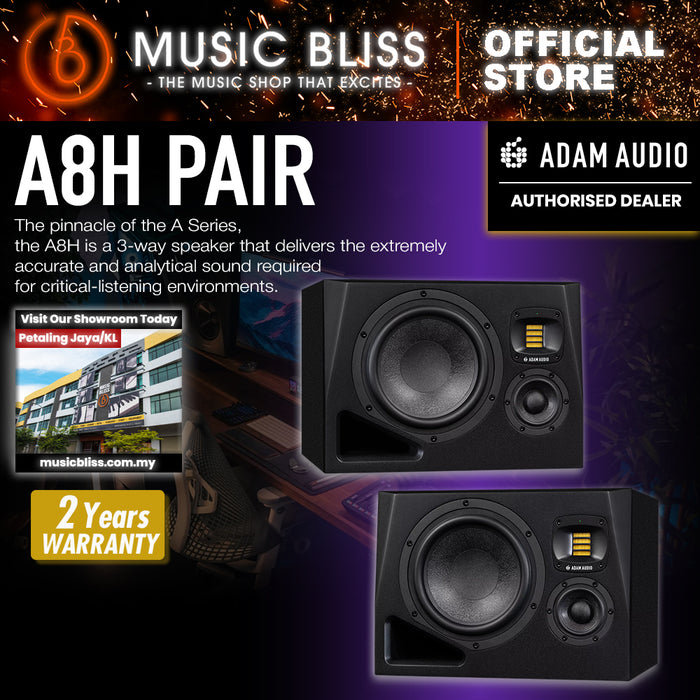 ADAM Audio A8H 8-inch 3-way Powered Studio Monitor (Left & Right/A+B)