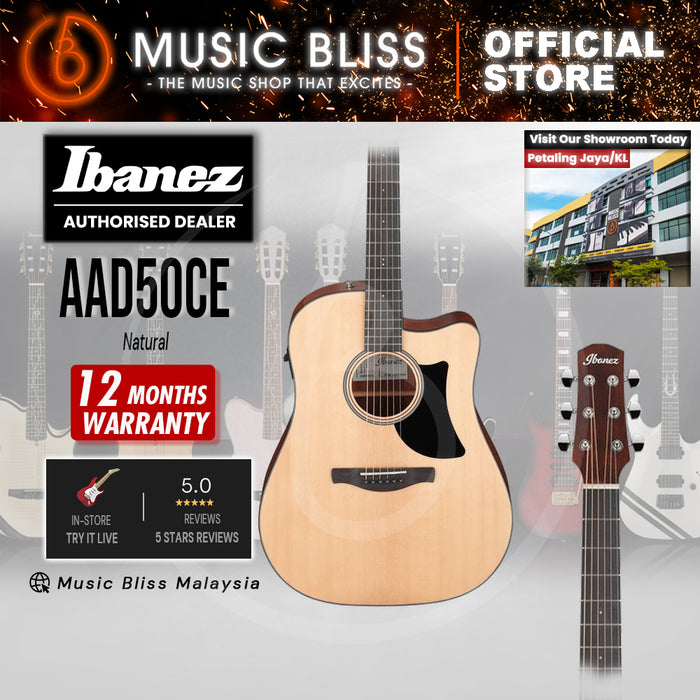 Ibanez AAD50CE Advanced Acoustic-electric Guitar - Natural