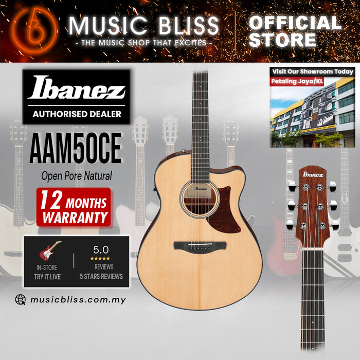 Ibanez AAM50CE Advanced Acoustic Auditorium Acoustic-electric Guitar - Natural