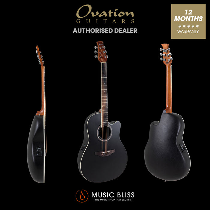 Ovation Applause AB24-5S Mid-depth Acoustic-electric Guitar - Black