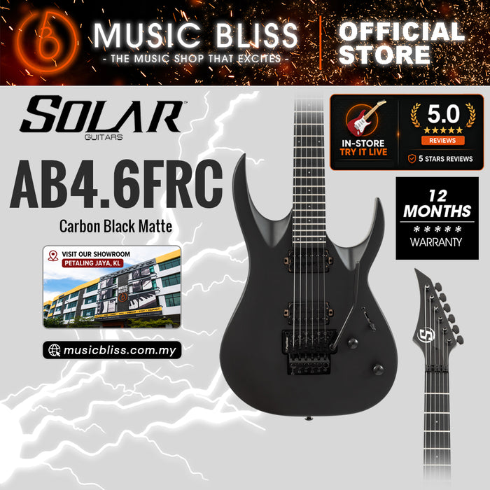 S by Solar AB4.6FRC Electric Guitar - Carbon Black Matte