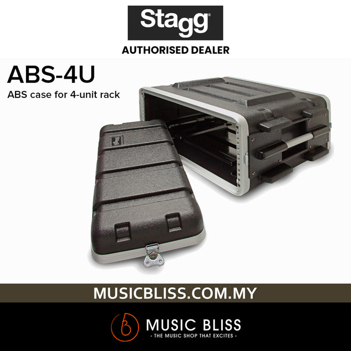 Stagg ABS-4U Flight Case Equipment Case for Wireless Mic and Accessories & Rack Effects