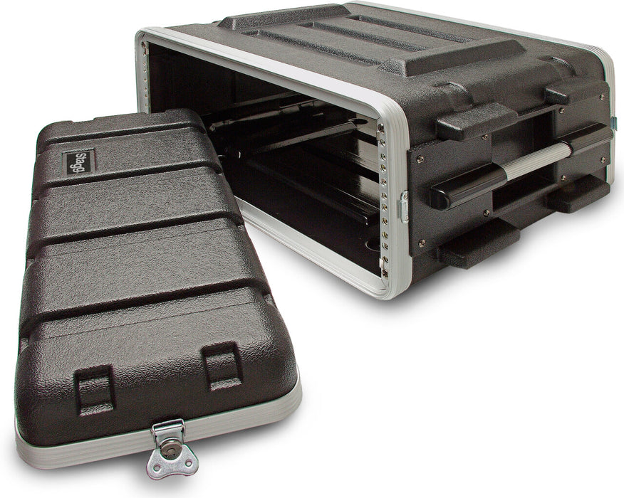 Stagg ABS-4U Flight Case Equipment Case for Wireless Mic and Accessories & Rack Effects