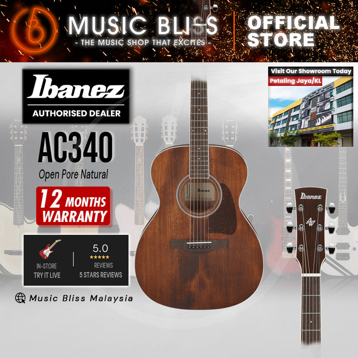 Ibanez Artwood AC340 Acoustic Guitar - Open Pore Natural