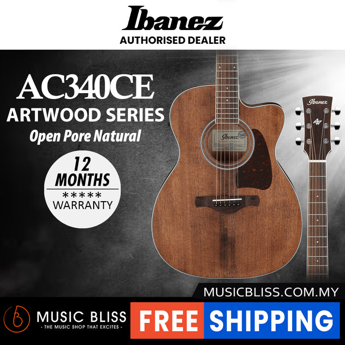 Ibanez Artwood AC340CE Acoustic-Electric Guitar - Open Pore Natural