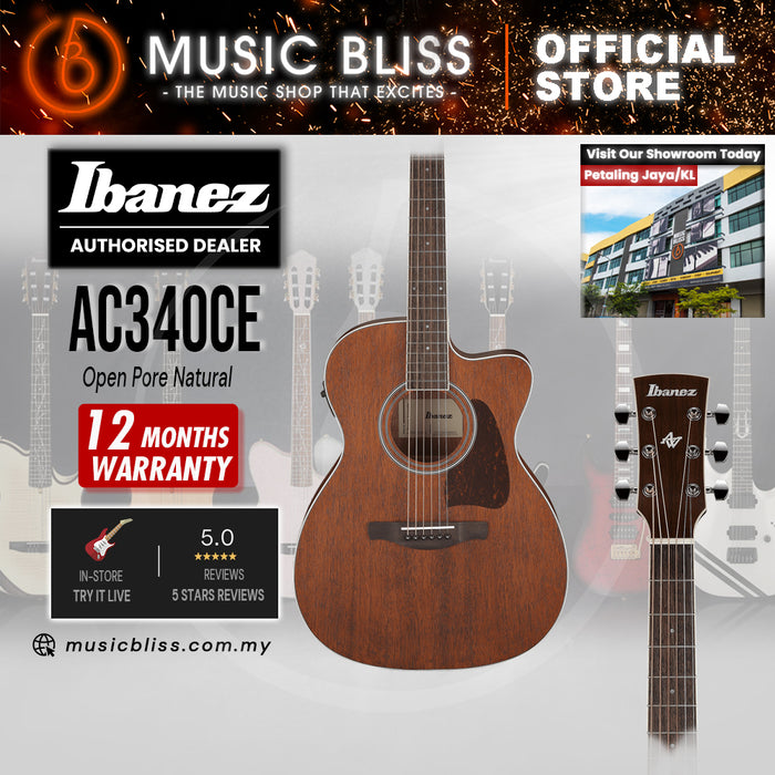 Ibanez Artwood AC340CE Acoustic-Electric Guitar - Open Pore Natural