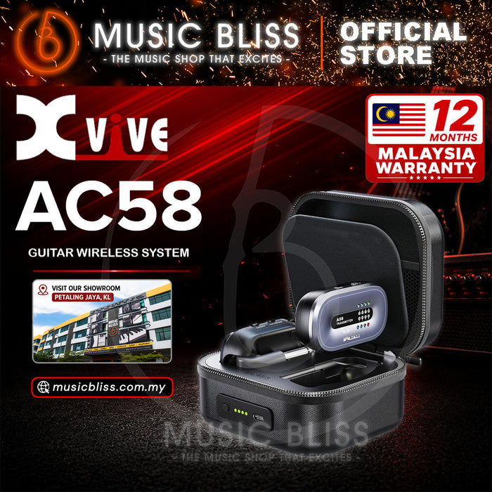 Xvive AC58 5.8GHz Guitar Wireless System with BCA58 Charging Case Bundle [Hard Travel Case Included]