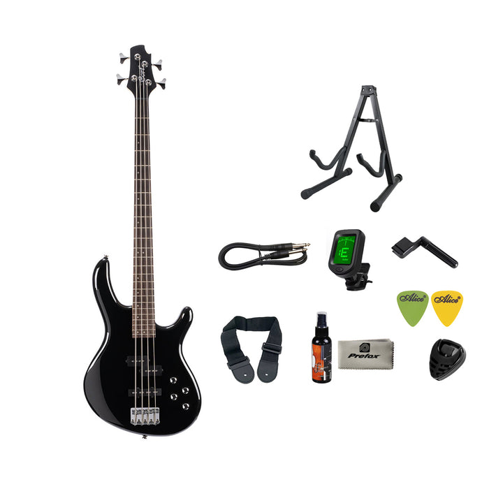 Cort Action Plus Electric Bass Guitar with Bag - Black