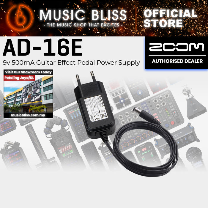 Zoom AD-16E 9v 500mA Guitar Effect Pedal Power Supply