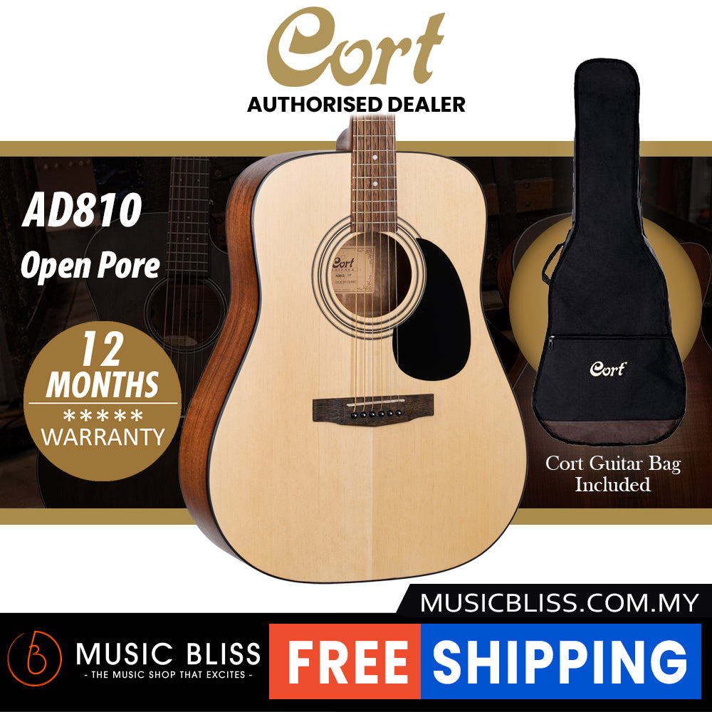 Cort AD810 Acoustic Guitar with Bag AD 810 AD 810 Music Bliss Malaysia