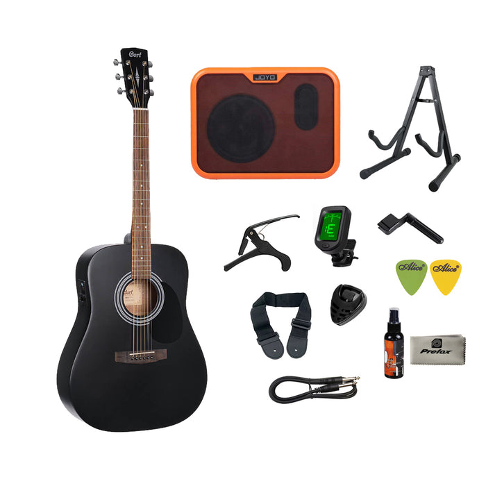 Cort AD810E Acoustic Guitar with Bag - Black Satin