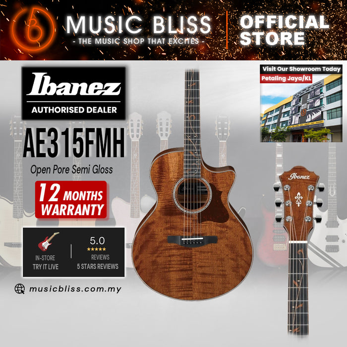 Ibanez AE315FMH Acoustic-Electric Guitar - Open Pore Semi Gloss