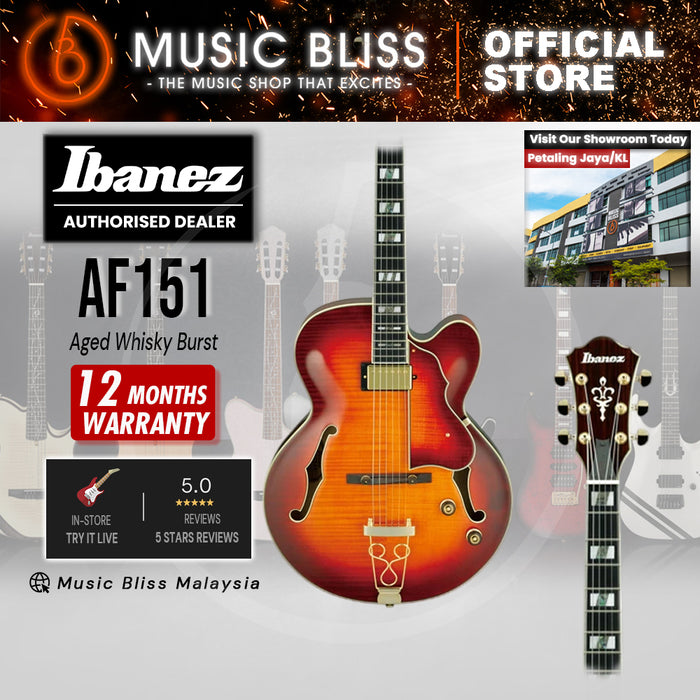 Ibanez Artstar AF151 Hollowbody Electric Guitar - Aged Whisky Burst