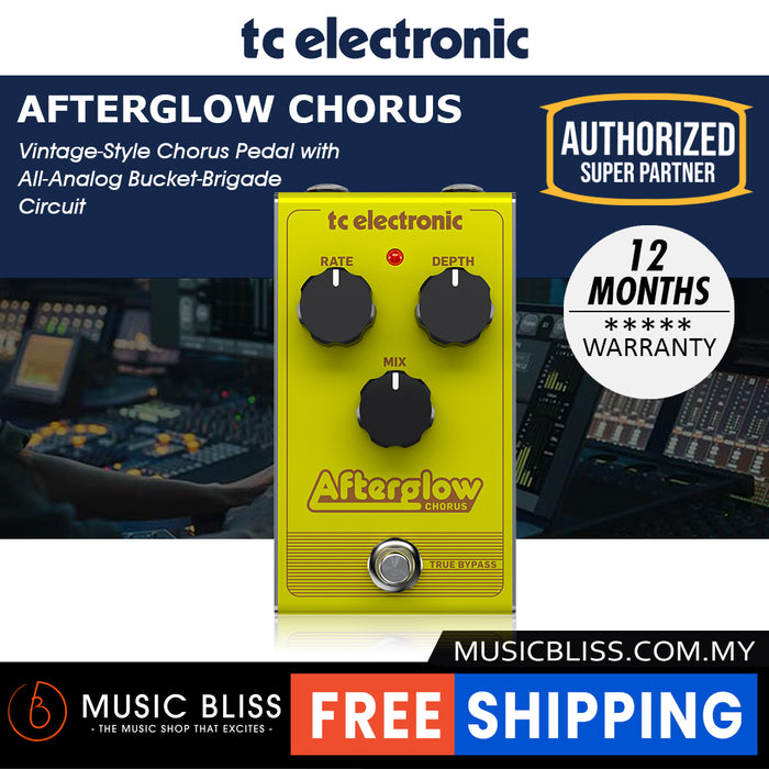 TC Electronic AfterGlow Chorus Guitar Effects Pedal - Music Bliss Malaysia