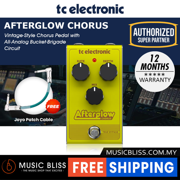 TC Electronic AfterGlow Chorus Guitar Effects Pedal - Music Bliss Malaysia