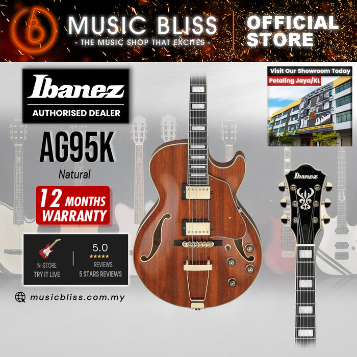 Ibanez Artcore Expressionist AG95K Hollowbody Electric Guitar - Natural