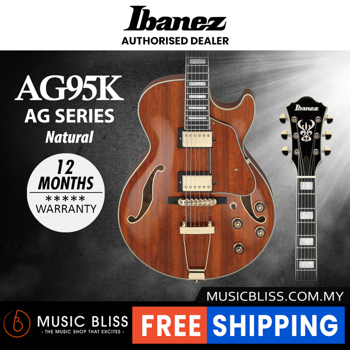 Ibanez Artcore Expressionist AG95K Hollowbody Electric Guitar - Natural