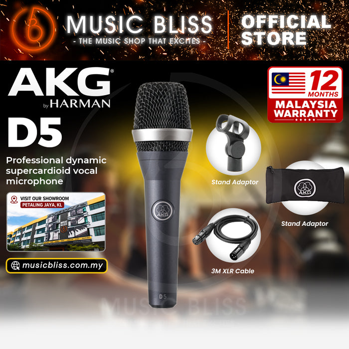 AKG D5 Supercardioid Dynamic Handheld Vocal Microphone