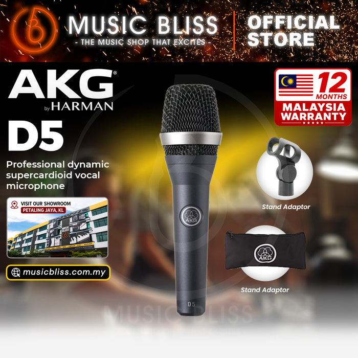 AKG D5 Supercardioid Dynamic Handheld Vocal Microphone