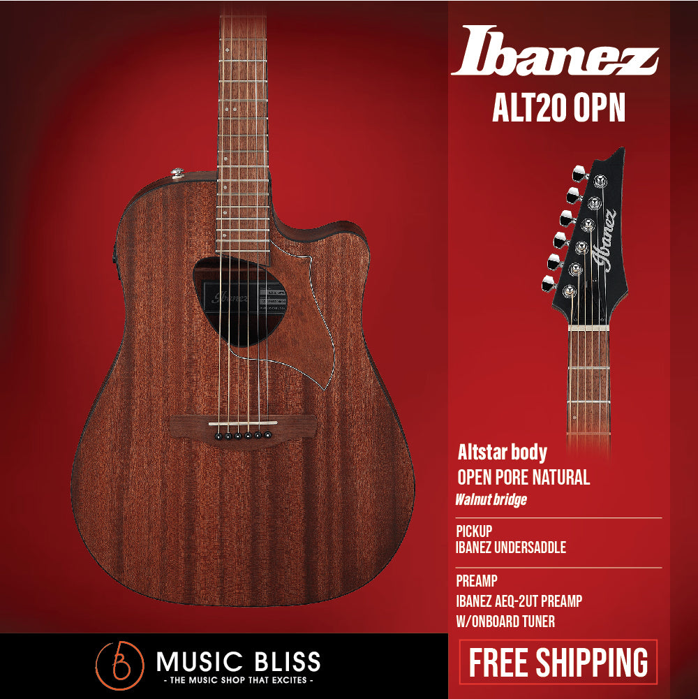 Altstar　Ibanez　ALT20　Natural　Guitar　Acoustic-electric　Open　Pore　Music　Bliss　Malaysia