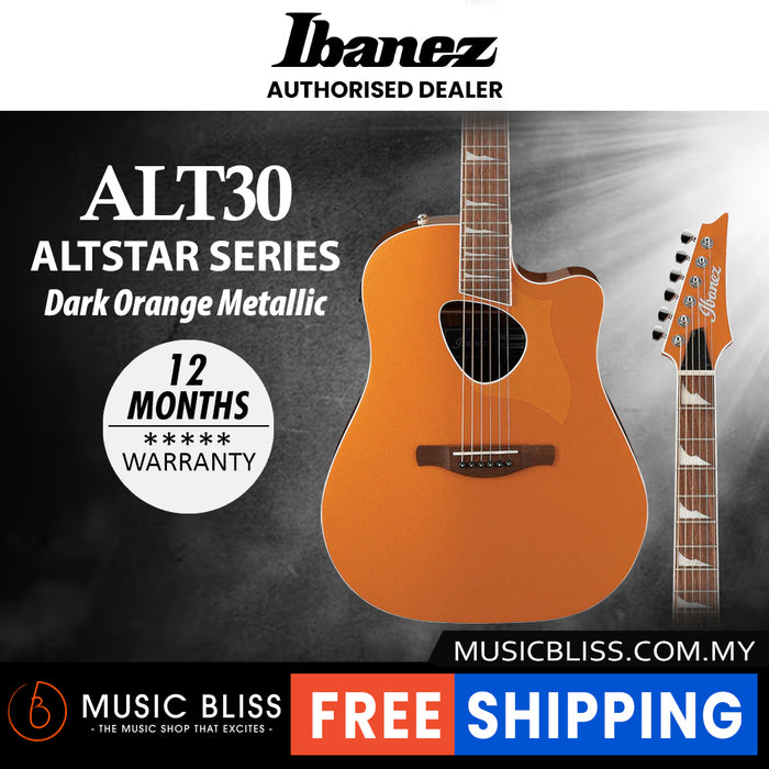 Ibanez Altstar ALT30 Acoustic-Electric Guitar - Dark Orange Metallic