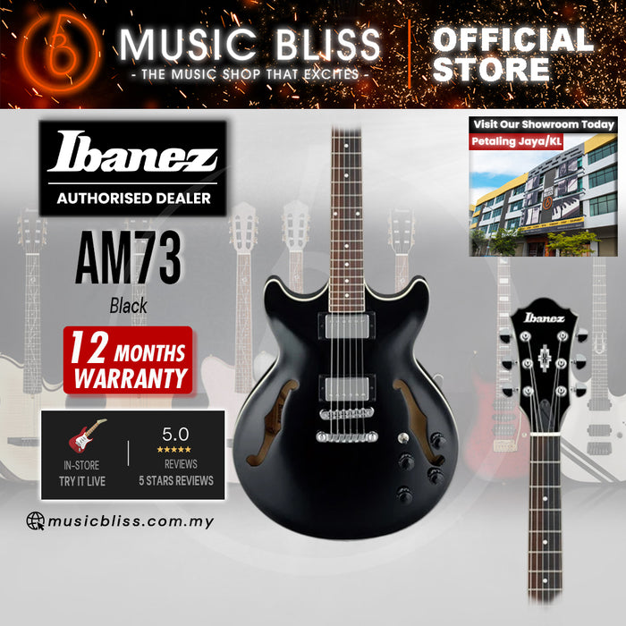 Ibanez Artcore AM73 Hollowbody Electric Guitar - Black