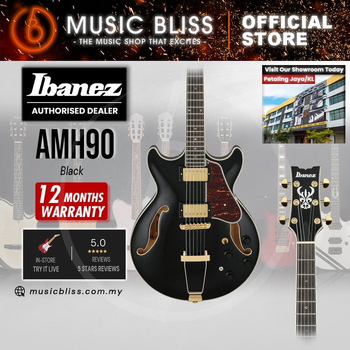 Ibanez Artcore Expressionist AMH90 Hollowbody Electric Guitar - Black