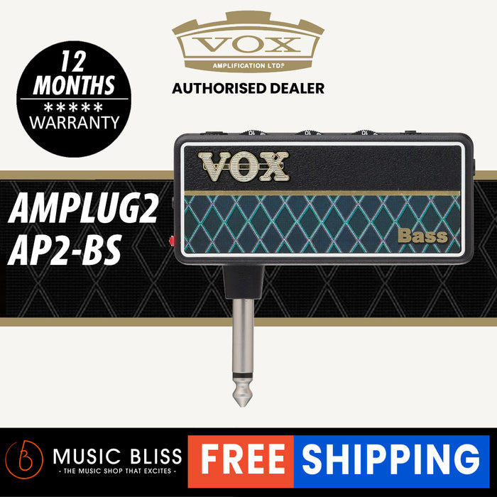 Vox amPlug 2 Bass Headphone Guitar Amplifier