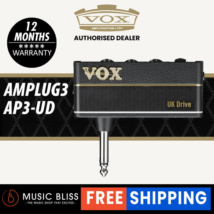 Vox amPlug 3 UK Drive Headphone Guitar Amp - Music Bliss Malaysia