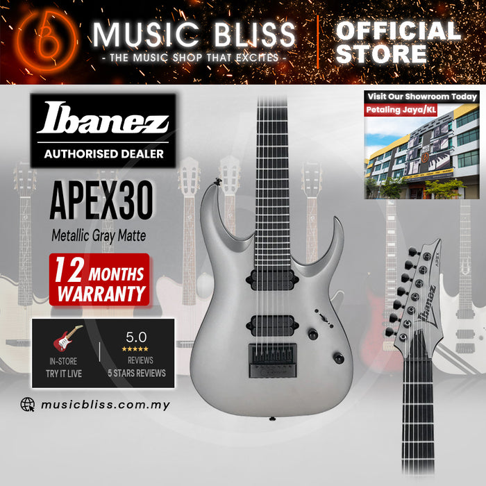 Ibanez Munky Signature APEX30 Electric Guitar - Metallic Gray Matte