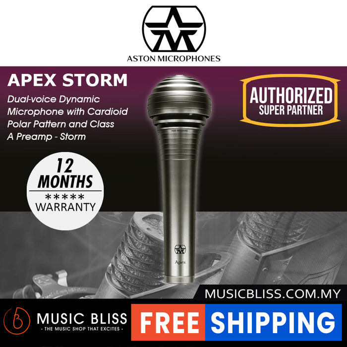 Aston Microphones Apex Storm Dual Voicing Active Dynamic Microphone