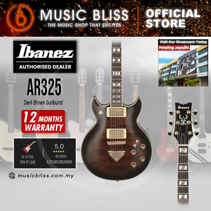 Ibanez AR Series AR325 Electric Guitar - Dark Brown Sunburst