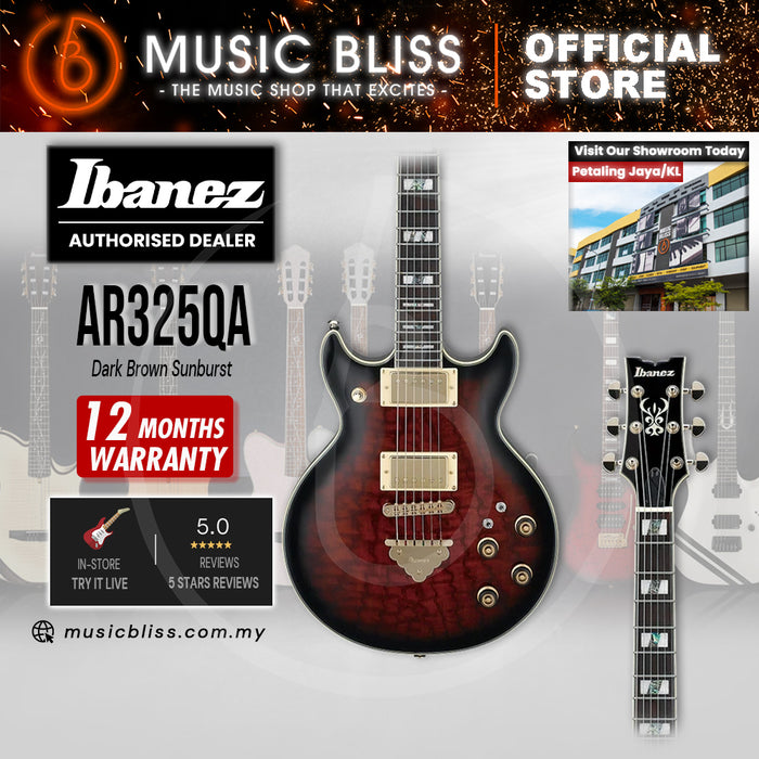 Ibanez AR325QA Electric Guitar - Dark Brown Sunburst