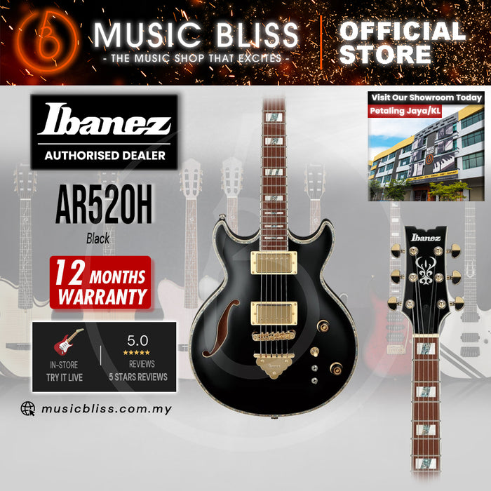 Ibanez AR520H Hollowbody Electric Guitar - Black