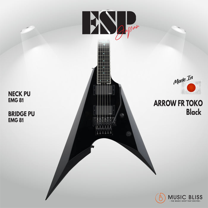 ESP Original ARROW FR TOKO - Black [MIJ - Made in Japan] - Music Bliss Malaysia