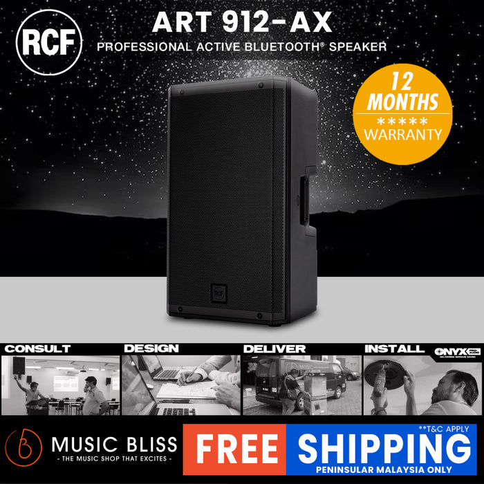 RCF ART A912-AX 12" 2100W 2-Way Powered PA Speaker with Bluetooth