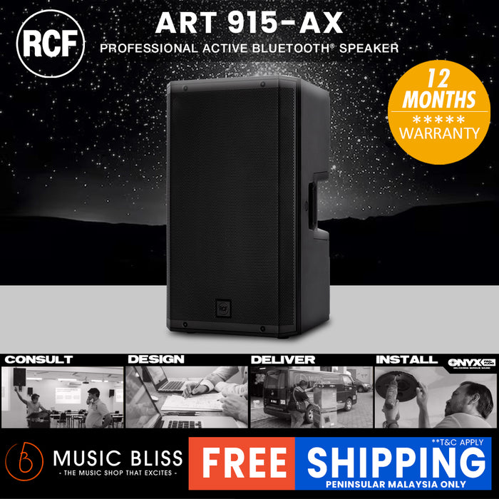 RCF ART A915-AX 15" 2100W 2-Way Powered PA Speaker with Bluetooth