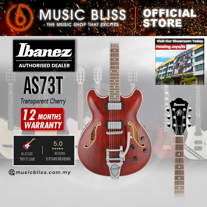 Ibanez Artcore AS73T Semi-hollowbody Electric Guitar - Transparent Cherry