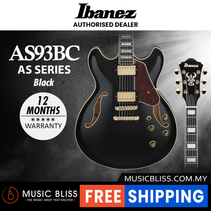 Ibanez Artcore Expressionist AS93BC Semi-hollowbody Electric Guitar - Black