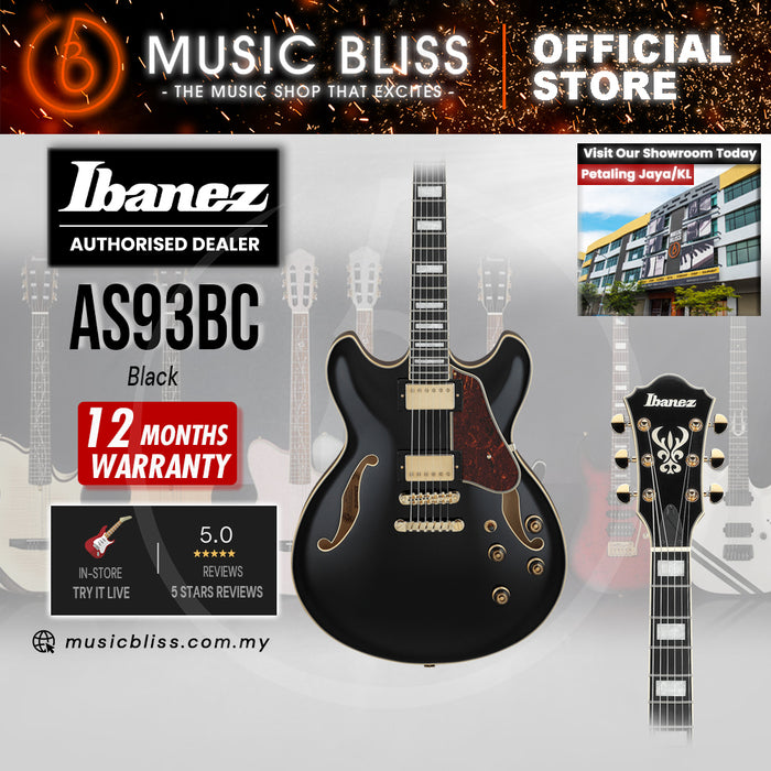 Ibanez Artcore Expressionist AS93BC Semi-hollowbody Electric Guitar - Black